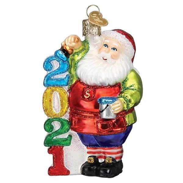 2021 Santa Glass Ornament - Shelburne Country Store