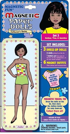 Magnetic Tin Paper Dolls - Amber Tina and Jasmine - Shelburne Country Store