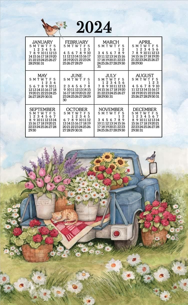 2024 Linen Calendar - Flower Truck - Shelburne Country Store