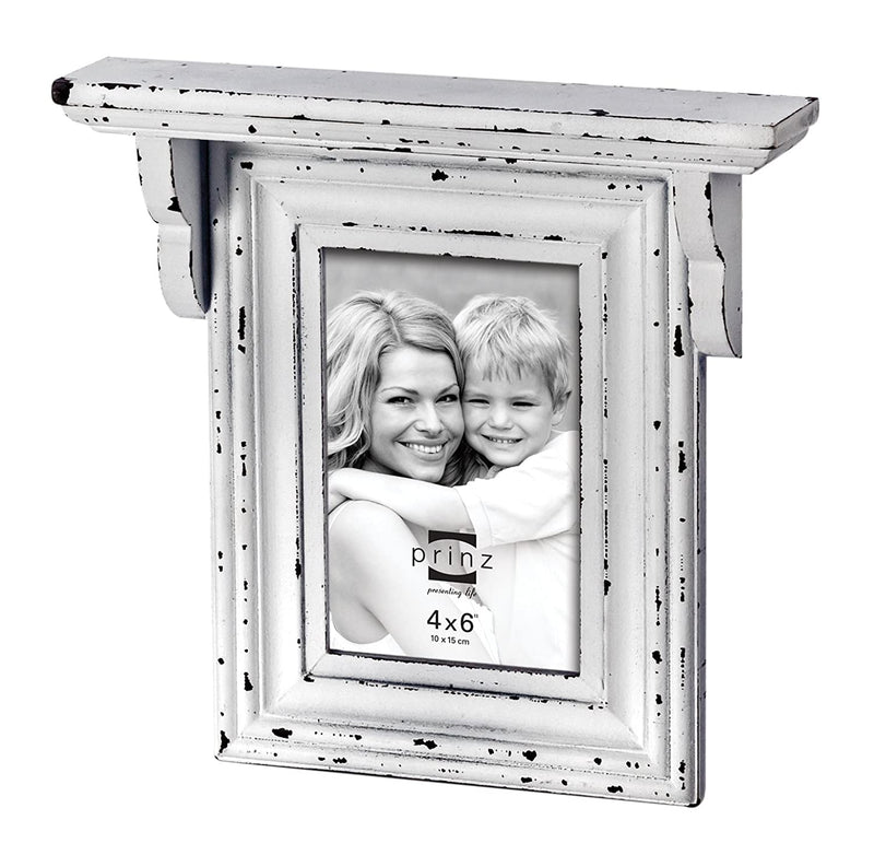 Carson Distressed Wood Frame - White - 10x2.5x9.5 - Shelburne Country Store