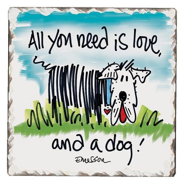 Love Dogs Stone Coaster - All you need is Love, and a Dog! - Shelburne Country Store