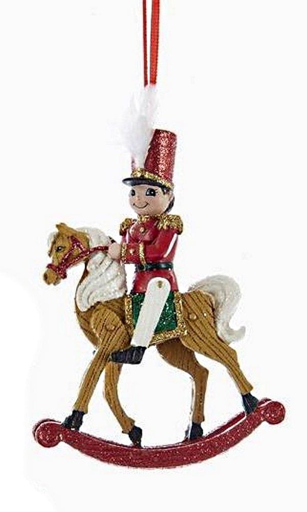 Soldier On Rocking Horse Ornament - Brown - Shelburne Country Store