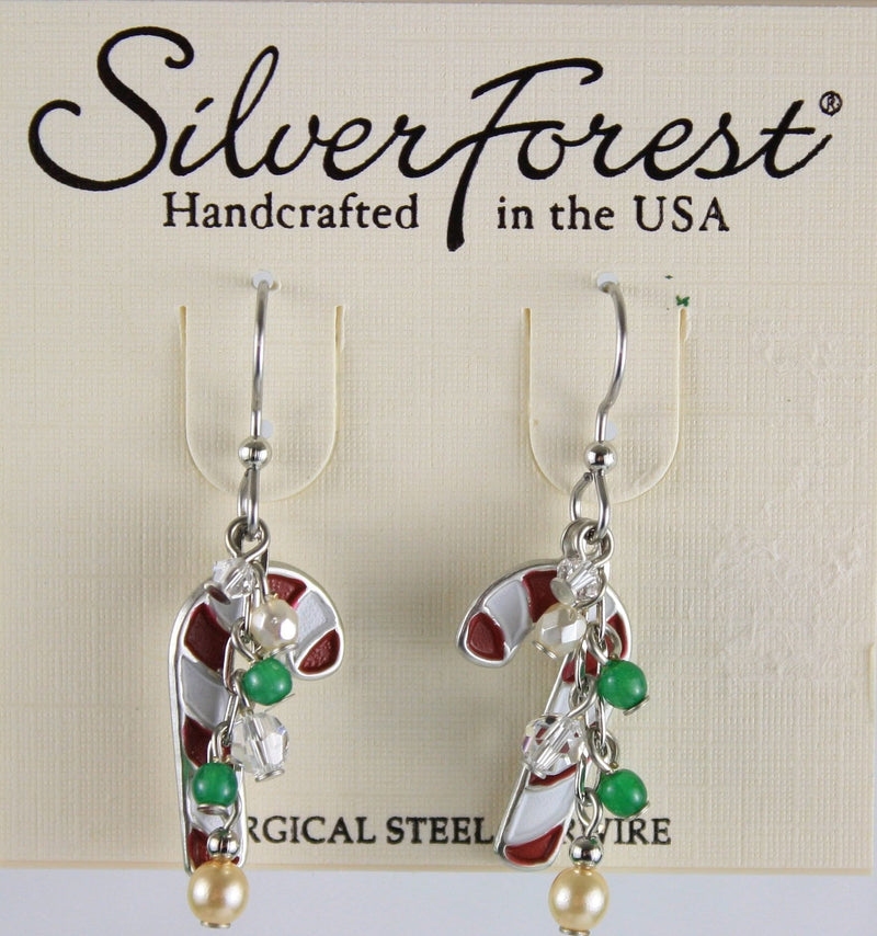 Candy Cane And Beads Earring - Shelburne Country Store