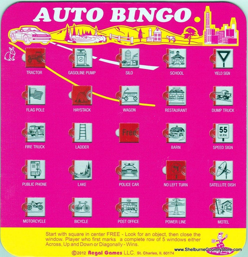 The Original Travel Bingo Game - - Shelburne Country Store