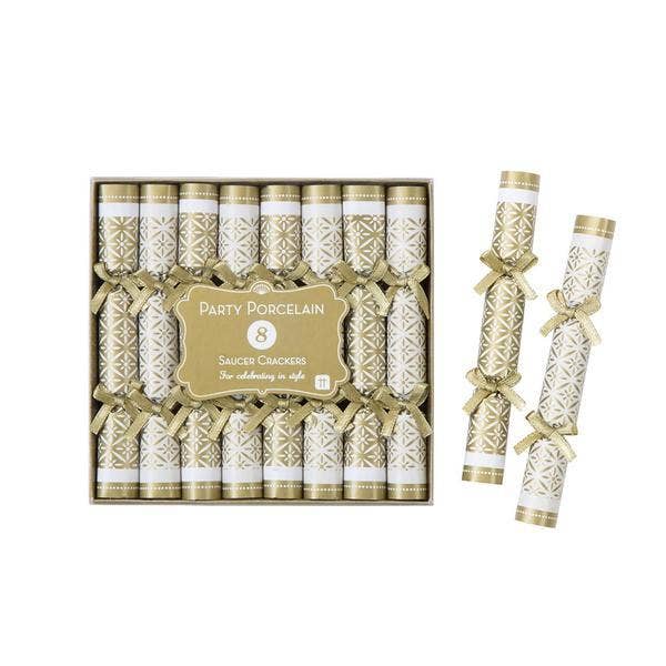 Mini Gold Christmas Crackers - 8 Pack - Shelburne Country Store