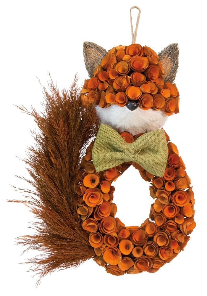 Orange Foxy Fox Wreath - Shelburne Country Store