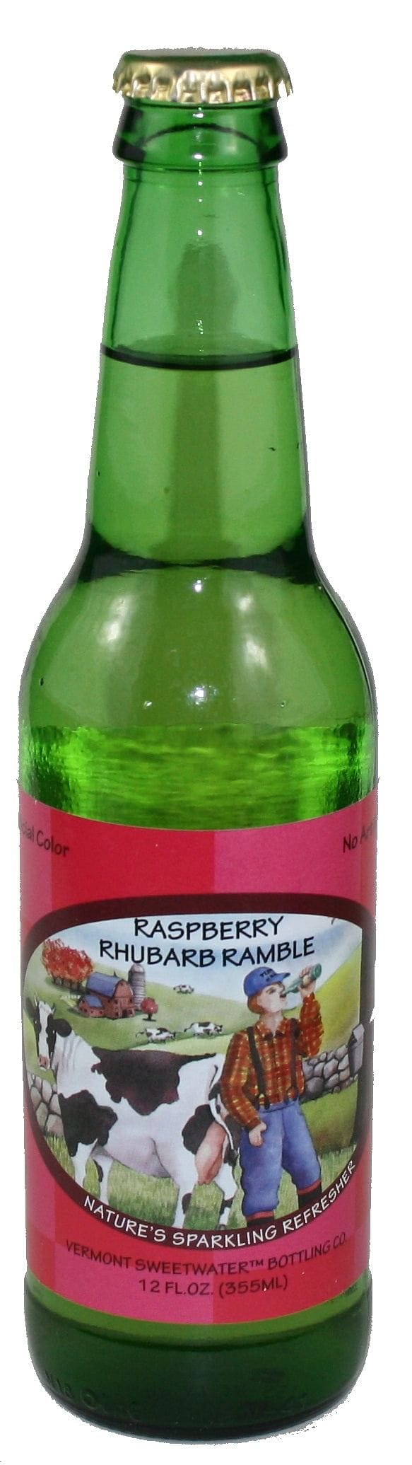 Vermont Sweetwater All Natural Glass Bottle Soda (Raspberry Rhubarb Ramble) - Shelburne Country Store