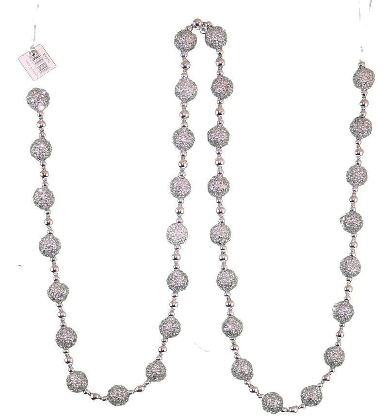 Beaded Garland Silver - 72" - Shelburne Country Store