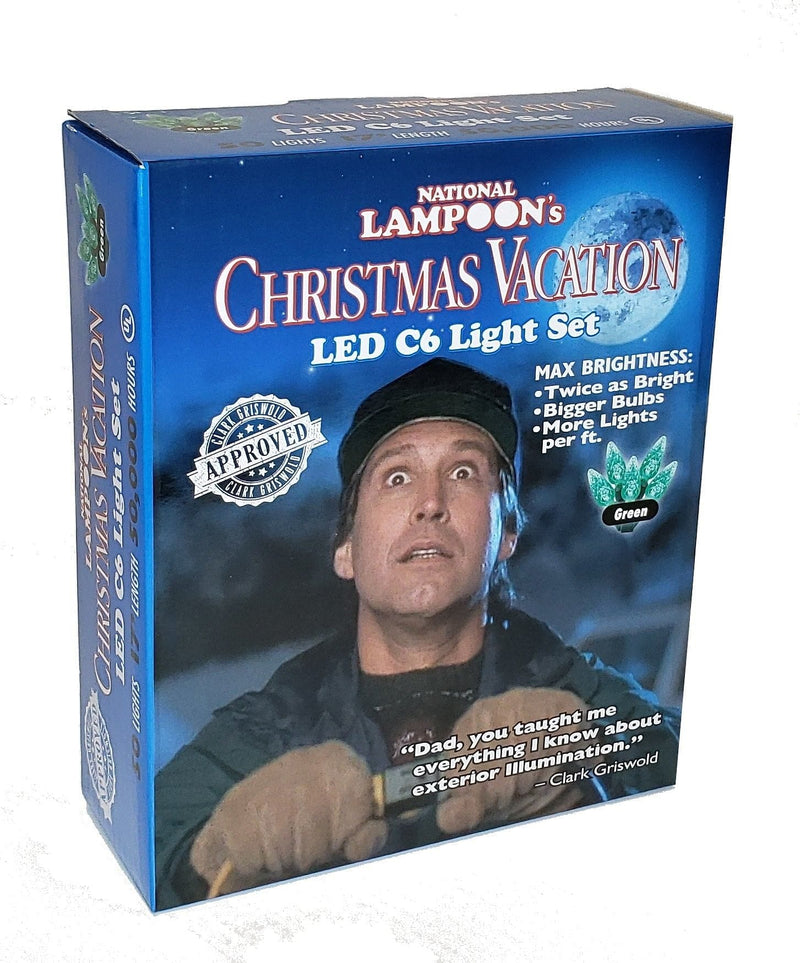 Christmas Vacation String Lights - LED C6 50 Lights -  Green - Shelburne Country Store