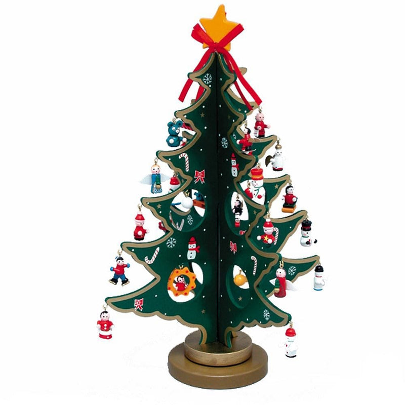 Wooden Tree With Miniature Ornaments Set - Shelburne Country Store