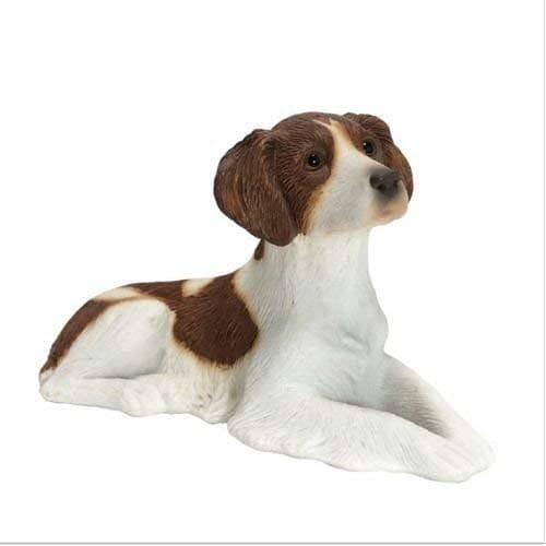 Brittany Orange and White Laying Figurine - Shelburne Country Store