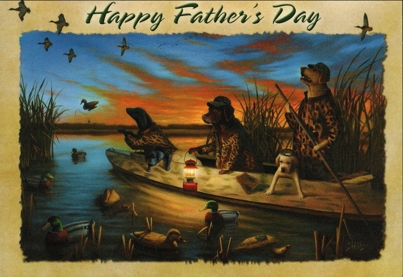 Dog Duck Hunting Father's day card - Shelburne Country Store