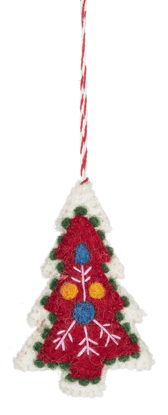 Wool Tree Ornament - White - Shelburne Country Store