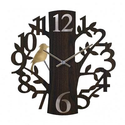 Edge Pendulum Wall Clock Forest Brown - Shelburne Country Store