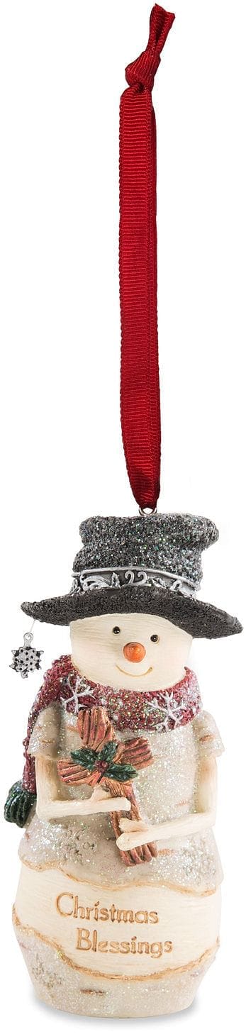Birch Hearts Blessings Snowman Ornament - Shelburne Country Store