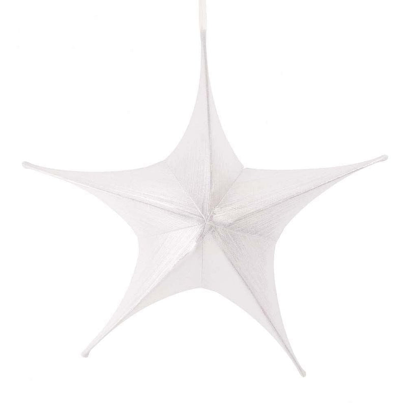 32 Inch Metalic Silk Foldable 3D Star - - Shelburne Country Store