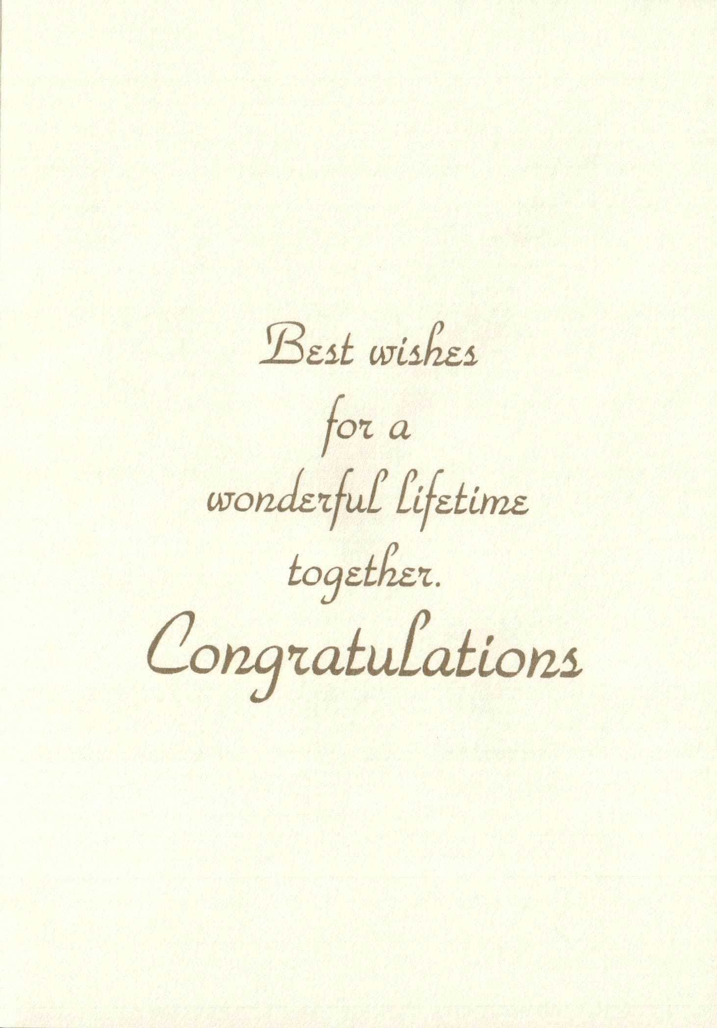 Wedding Card - Best Wishes For A Wonderful Lifetime - Shelburne Country Store