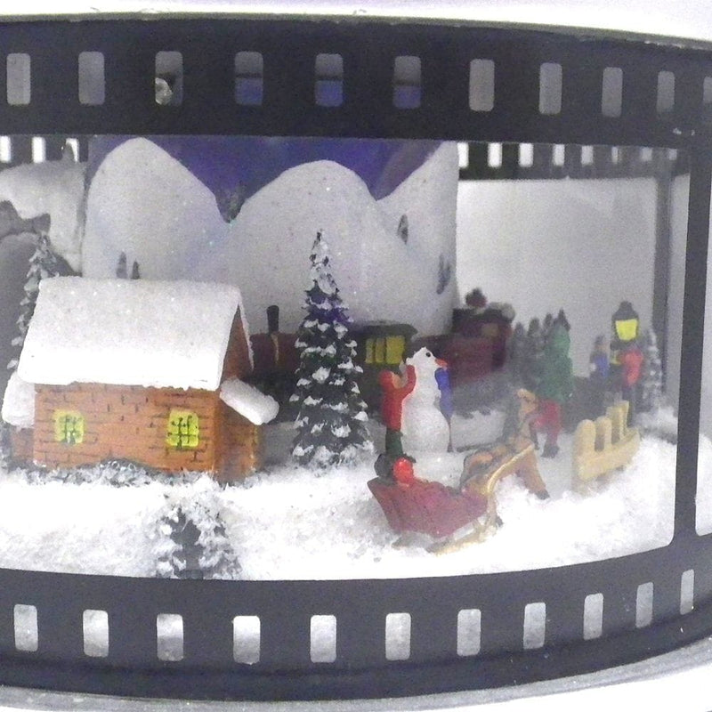 6.5 inch Led Movie Wheel Figurine W/Scene Lights/Rotate Plays 8 Christmas Tunes By Roman - Shelburne Country Store
