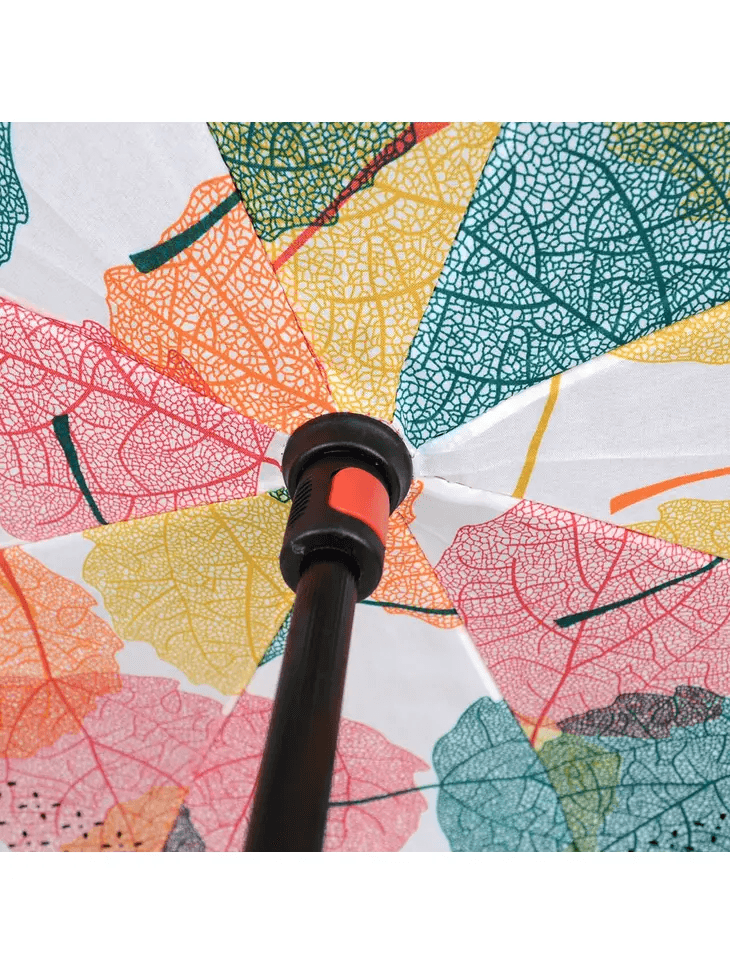 Multi Color Leaves Double Layer Inverted Umbrella - Shelburne Country Store