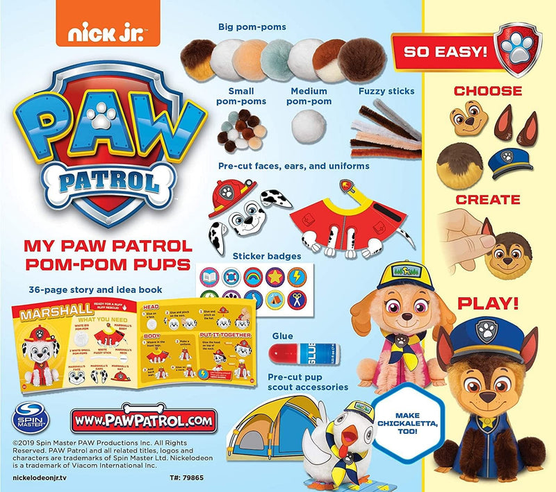 Klutz Jr. My Paw Patrol Pom-Pom Pups Craft Kit - Shelburne Country Store