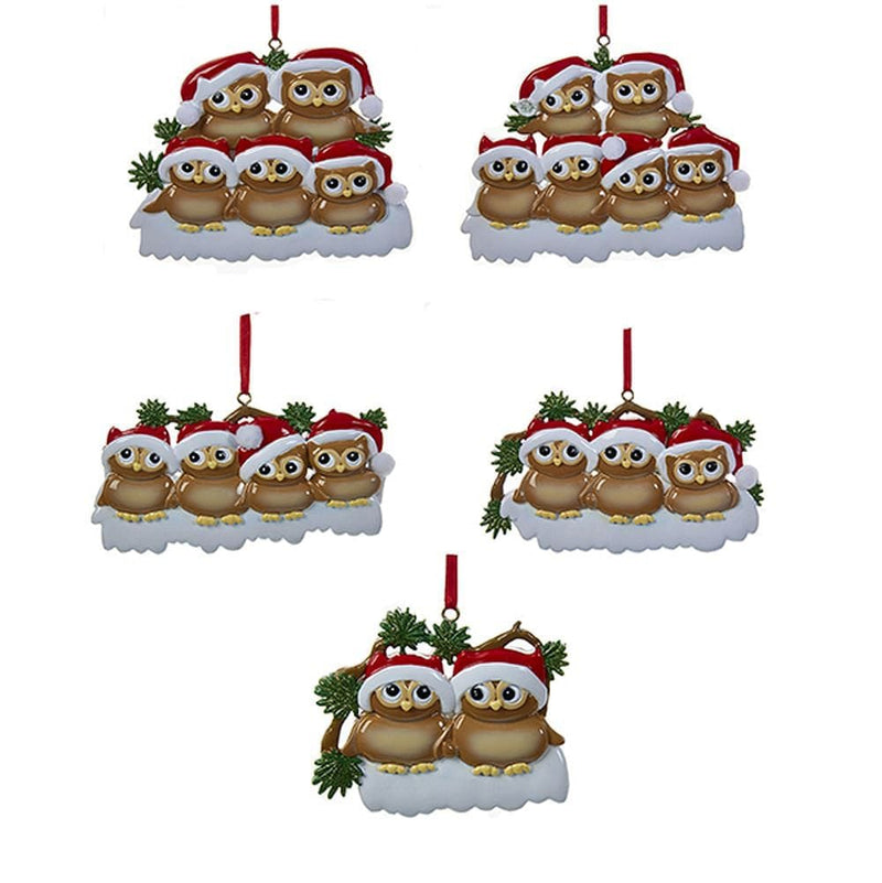 Adorable Owl Family Ornament -  Family of 6 - Shelburne Country Store