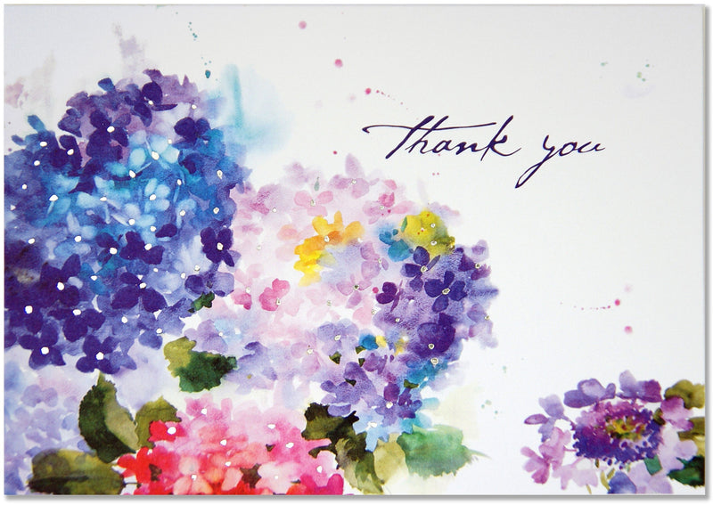 Hydrangeas Thank You Note Cards - The Country Christmas Loft