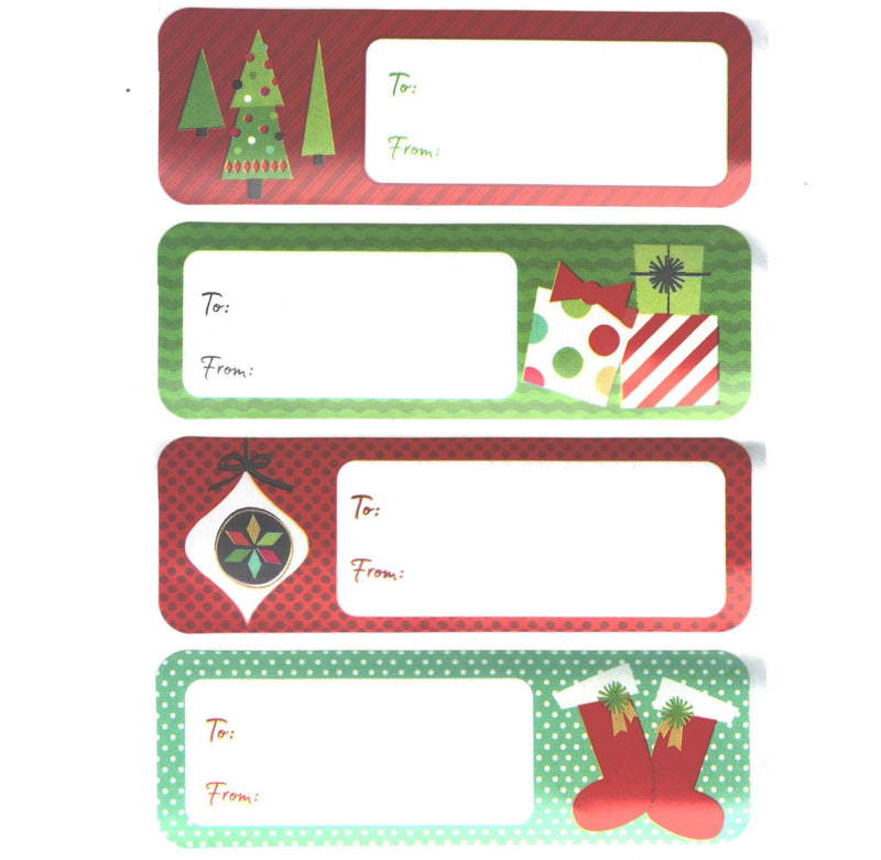 50 Count Peel & Stick Gift Tags - Christmas Icons - Shelburne Country Store