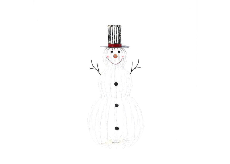 33 Inch Tall Electric Lighted Metal Snowman - Shelburne Country Store