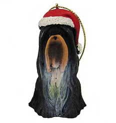 Dog in a Santa Hat Ornament - Shih-Tzu - Shelburne Country Store