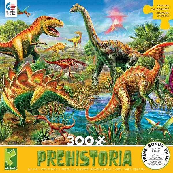 Prehistoria - Jurassic Playground   300 Piece Puzzle - Shelburne Country Store