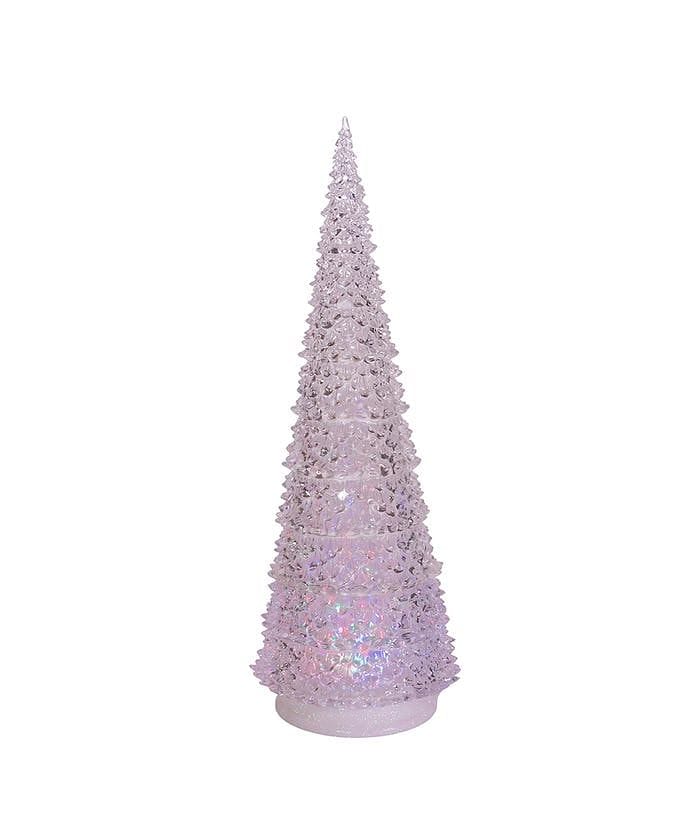 LED Acrylic Tree With 3 Light Color Projector - 22 Inches - Shelburne Country Store