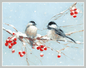 Birds On Branch - Christmas Card Box - 16 Cards (3.75'' x 4.75'') - Shelburne Country Store