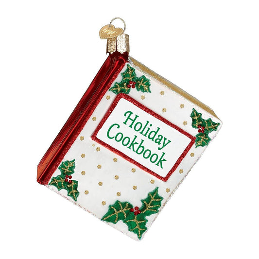 Christmas Cookbook Glass Ornament - Shelburne Country Store