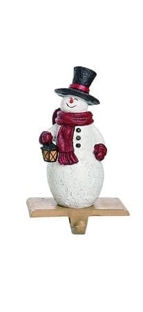 Cheery Snowman Stocking Holder - Holding a Lantern - Shelburne Country Store