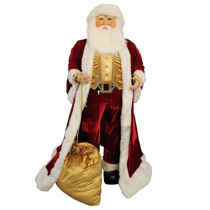 6 Foot Tall Kingle Klaus Santa with Toy Bag - Shelburne Country Store