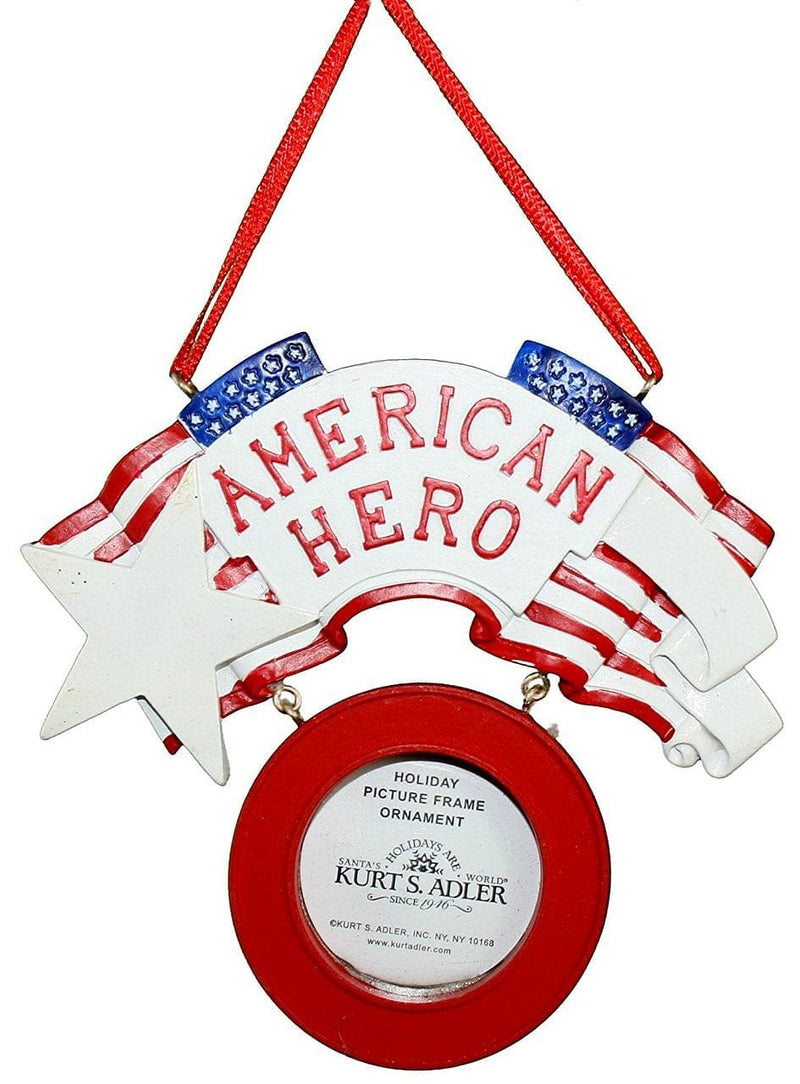3.75 inch American Hero Photo Frame Ornament - Shelburne Country Store