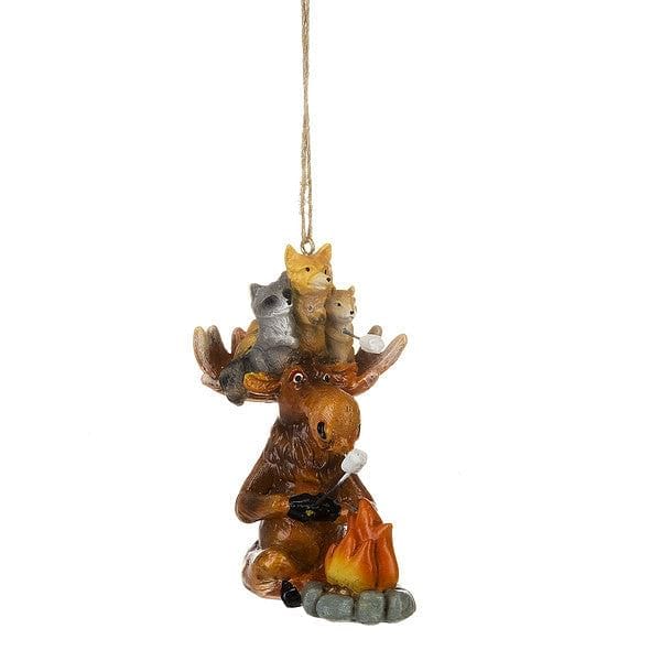 Moose and Campfire Ornament - Shelburne Country Store