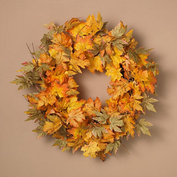 26" Harvest Maple Leaf Wreath - Shelburne Country Store