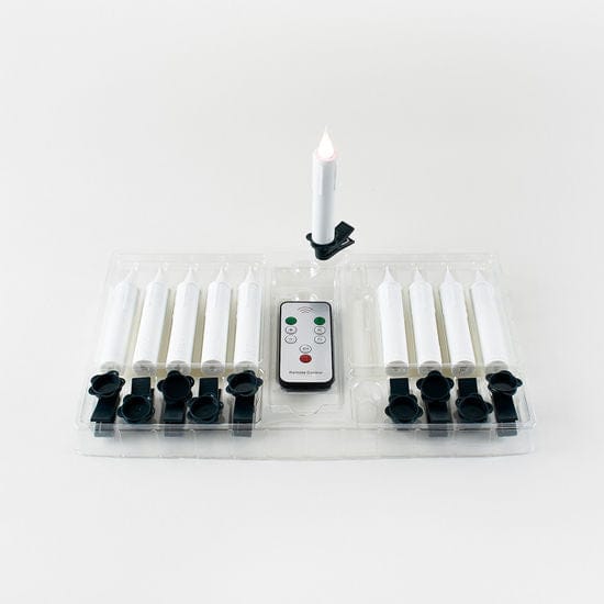 Dancing Flame Clip on Candle 10pc Set - The Country Christmas Loft