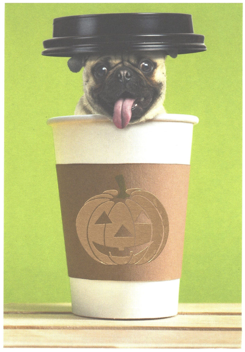 PUGkin Spice Latte Halloween Card - Shelburne Country Store