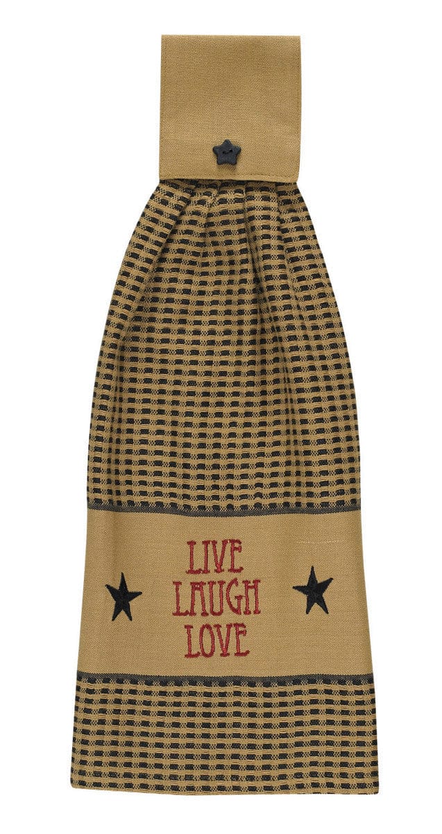 Live Laugh Love - Tietop Kitchen Towel - Shelburne Country Store