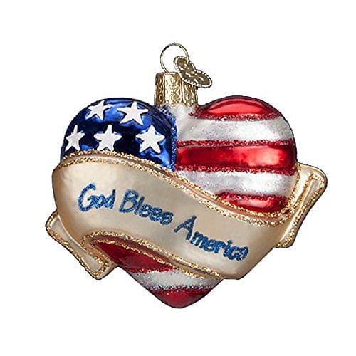 Old World Christmas God Bless America Heart - Shelburne Country Store