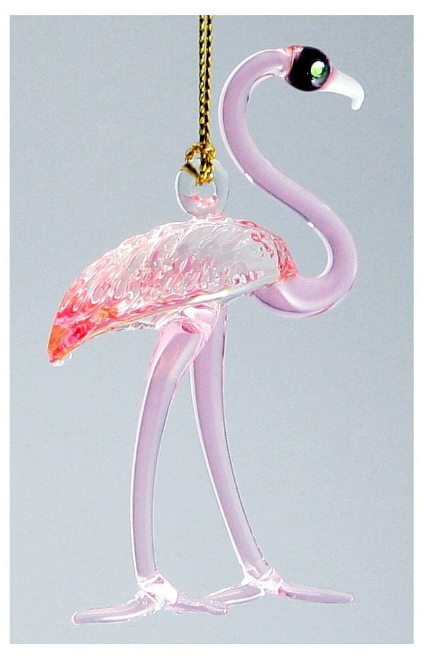 Blown Glass Pink Flamingo Ornament - Shelburne Country Store