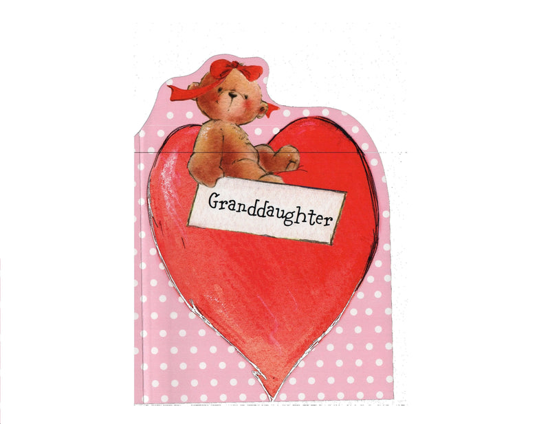 Granddaughter Teddy Bear Valentines Day Card - Shelburne Country Store