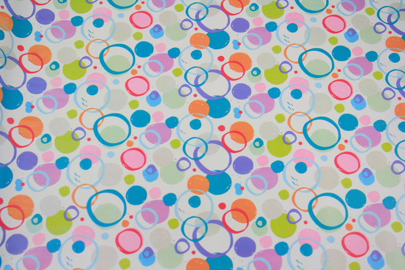 17.5 square Feet Everyday Roll Wrap - Colorful Bubbles - Shelburne Country Store