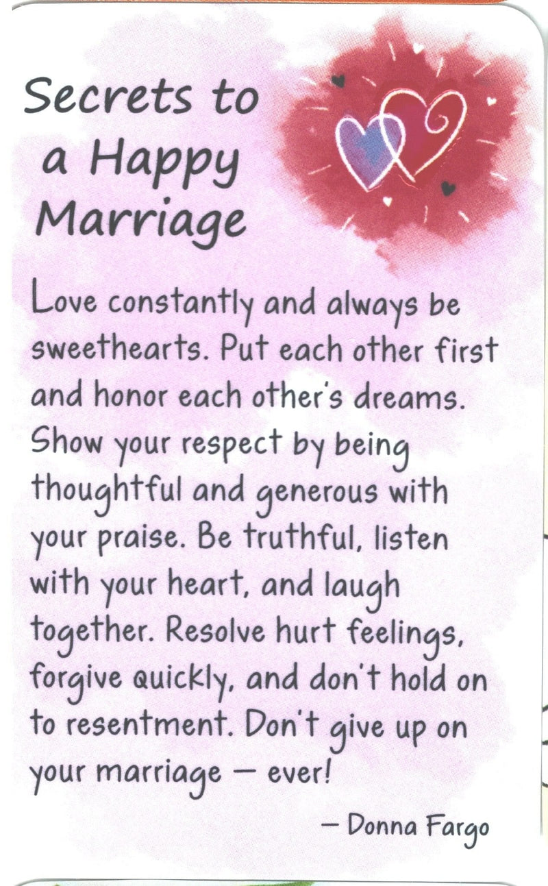 Secrets To A Happy Marriage - Wallet Card - Shelburne Country Store