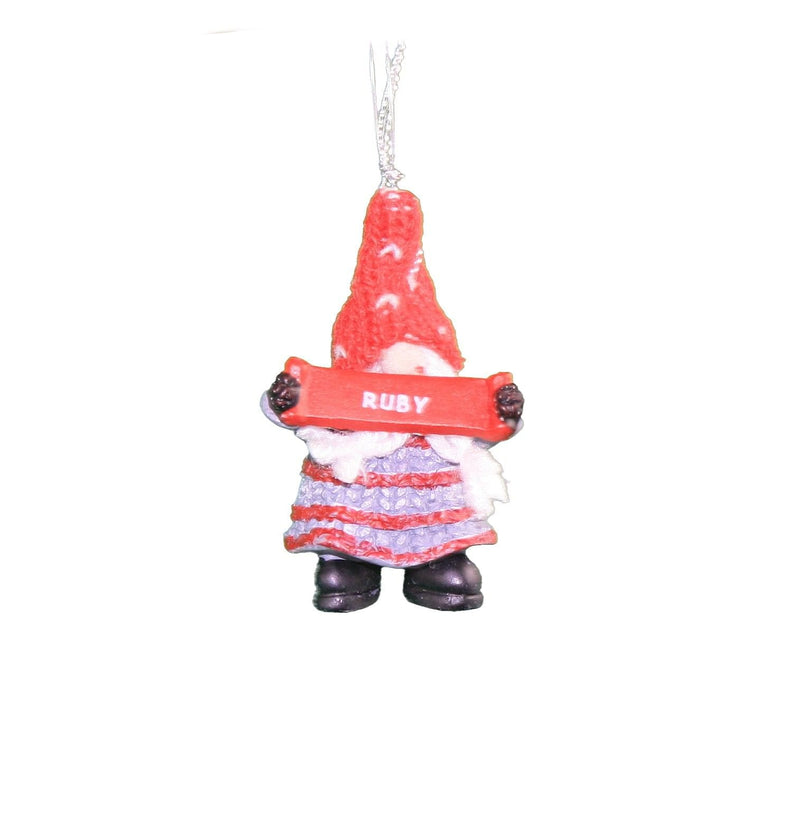 Personalized Gnome Ornament (Letters R-Z) - - Shelburne Country Store
