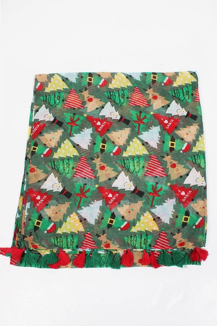 Decorated Christmas Trees Scarf - Shelburne Country Store