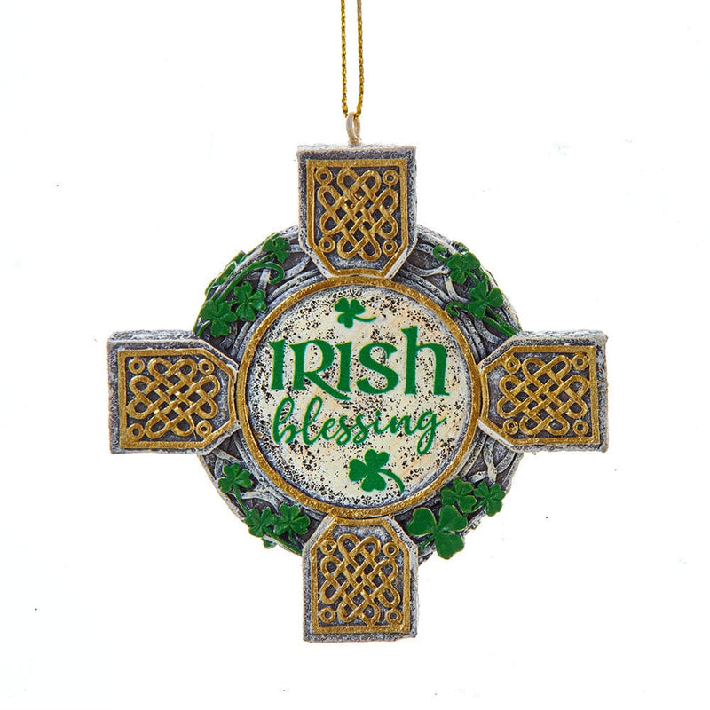 Irish Celtic Cross Ornament - "Irish Blessing" - Shelburne Country Store