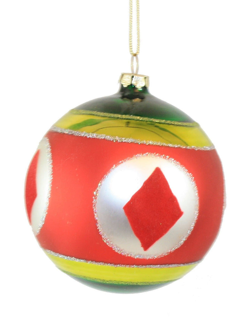 Playing Card Ball Ornament - Red Diamond - Shelburne Country Store